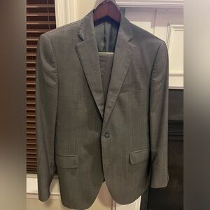 Peter Millar suit 40R with 33” pant and a bit longer than 30” inseam.